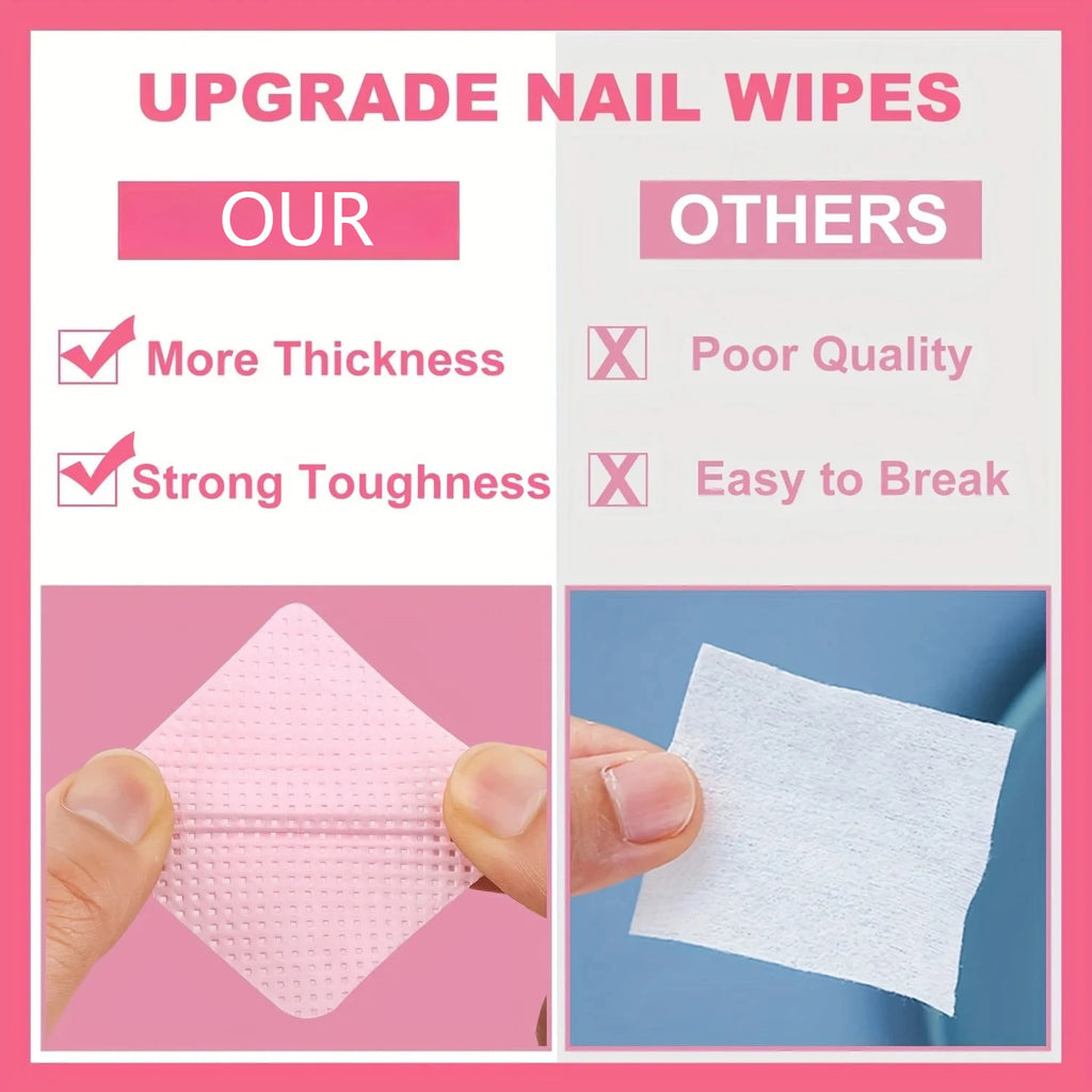 Lint-Free Nail Wipes – 20–600 Pack